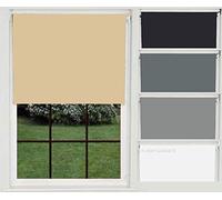 Funky Gadgets Thermal Blackout Roller blind/blinds Window Treatment (180 x 165 cm, Cappuccino)