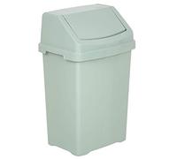 funky gadgets Wham Plastic Swing Bin Waste Recycle Recycling Dustbins Kitchen,Bathroom Rubbish Trash Refused Bins (Silver Sage, 50L Swing Bin)