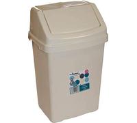 funky gadgets Wham Plastic Swing Bin Waste Recycle Recycling Dustbins Kitchen,Bathroom Rubbish Trash Refused Bins (Cream/Calico, 50L Swing Bin)