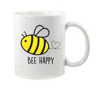 Funky Gifts Bee Happy Ceramic 11oz Mug