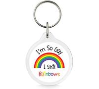 Funky Gifts I'm So Gay I Shit Rainbows 40mm Keyring