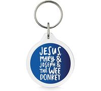 Funky Gifts Jesus Mary Joeseph and The Wee Donkey 40mm Keyring
