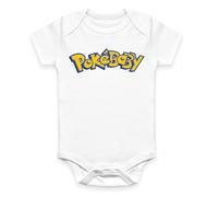 Funky Gifts Pokebaby White Baby Vest (6-12 Months)