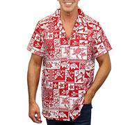 Funky Hawaiian Shirt Men Short-Sleeve Front-Pocket Pool Rainforest Frogs Black