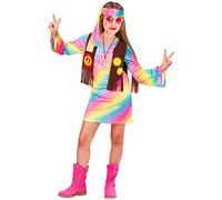 Funky Hippie Girl - Children Fancy Dress Costume - Medium - Age 8-10 -140cm