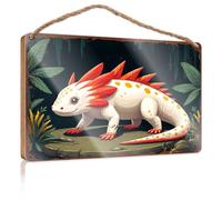 Funky Home Decor Jeweled Lizard In The Enchanted Forest Wooded Sign Hanging Porch Sign Rustic Bathroom Signs(20X30CM)