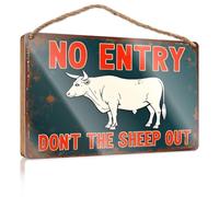Funky Home Decor No Entry Don't The Sheep Out Funny Bathroom Decor Bar Signs For Home Decor(23X35CM)