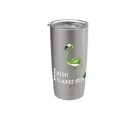Funky Irish Flamingo Green Bird St Patricks Day Stainless Steel Insulated Tumbler