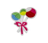 Funky Iron-on or Sew-on Patches Applique Accessories Hand Embroidered Patches for DIY Clothes, Jeans, Bag, Shoes by Accessories Attic (3 Lollipops)