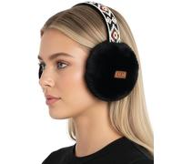 Funky Junque Women’s Winter Earmuffs - Cable Knit & Sequin