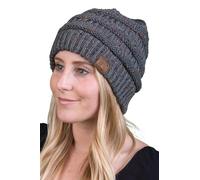 Funky Junque Women's Beanie Hat, Melange Grey, One Size