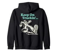 Funky Keep on Truckin' - Funky Groovy Retro Vibes Zip Hoodie