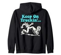 Funky Keep on Truckin' - Retro Vibes Zip Hoodie