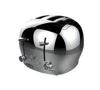 FUNKY Large Retro 4-slice Toaster, Extra Wide & Deep Slots, 6 Browning Levels, Frozen, Cancel and Reheat Function - Chrome