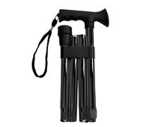 Funky Luxury Folding Walking Sticks For Women, Adjustable Walking Stick Cane, With Soft Grip Gel Ergonomic Handle For Women, Men. Ideal Heavy Duty Mobility Aid and Arthritis Support (Black)