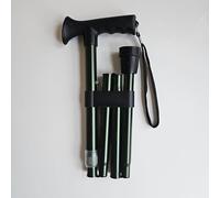 Funky Luxury Folding Walking Sticks For Women, Adjustable Walking Stick Cane, With Soft Grip Gel Ergonomic Handle For Women, Men. Ideal Heavy Duty Mobility Aid and Arthritis Support (Evergreen)