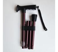 Funky Luxury Folding Walking Sticks For Women, Adjustable Walking Stick Cane, With Soft Grip Gel Ergonomic Handle For Women, Men. Ideal Heavy Duty Mobility Aid and Arthritis Support (Plum)