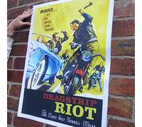 Funky Monkey House Dragstrip Riot vintage film poster car 50's rock & roll rebel poster-A4
