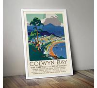 Funky Monkey House Vintage railway poster - A4 - Colwyn Bay