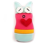 Funky Mr Wiggly Multicoloured Plastic Brooch