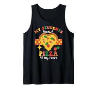 Funky My Students Have A Pizza of My Heart Graphic Tank Top