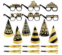 Funky New Year Celebration Glasses, 18 Pcs of 2026 Year activity Decorative