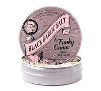 Funky Ouma Black Garlic Salt All Purpose Seasoning, Authentic South African Mixed Herbs 90g for Men, Women, Foodies & Dads - Natural, Vegan, Low Sodium - BBQ & Kitchen Essentials