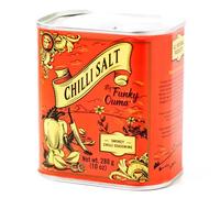 Funky Ouma Chilli Salt 280g - South African All Purpose Seasoning in Recyclable Tin for Men, Women, Dads & Foodies - Natural Flavoured Braai Salt, Spice and Herbs - Kitchen Essentials - Lovely Gift