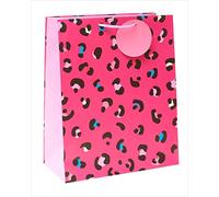 Funky Pink Leopard Print Large Gift Bag with Tag Gift Wrapping Essentials 689191