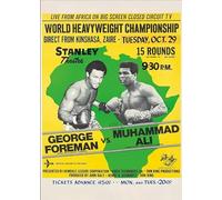 Funky Print George Foreman vs Muhammad Ali Poster Vintage Boxing Photo Wall Art Picture Poster (A2 420 x 594mm)