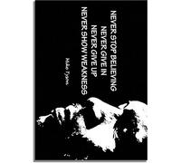 Funky Print Mike Tyson Portrait Unframed Black and White Quote Poster Boxer Sport Photo Believe Motivation Picture (A5 147 x 210mm)
