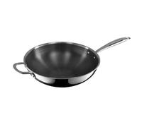 Funky Pro Cookware 30cm Tri-ply Pro Etched Large Wok, Tri-Ply Technology, Compatible All Hobs inc Induction, Non Stick, Stay Cool Double Handles, Dishwasher Safe, Oven Safe
