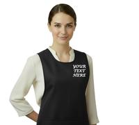 Funky Purple Monkey Personalised Custom Embroidered Ladies Pocket Tabard Workwear Bar Cleaning Apron Choice of colours (BLACK, MED)