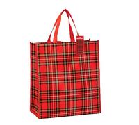 Funky Red Scottish Royal Stewart Tartan Reuseable Shopper Tote Bag