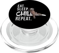 Funky Relaxed Lazy Sloth Eat Sleep Chill Repeat PopSockets PopGrip for MagSafe