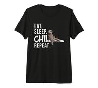 Funky Relaxed Lazy Sloth Eat Sleep Chill Repeat Premium T-Shirt