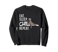 Funky Relaxed Lazy Sloth Eat Sleep Chill Repeat Sweatshirt
