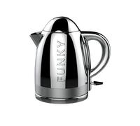 FUNKY Retro Kettle, Large 1.7L Capacity, 3kw Fast Boil with Easy Pour - Chrome