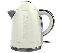 FUNKY Retro Kettle, Large 1.7L Capacity, 3kw Fast Boil with Easy Pour - Cream