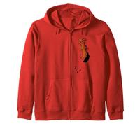 Funky Rodent Climbing Cute Red Squirrel Zip Hoodie