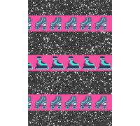 Funky Roller Skating Notebook: Colorful Roller Blading Journal / Black, Pink, Bright Diary For Roller Skaters, Kids, Teens / 120 Blank Lined Pages, 6x9 Inches