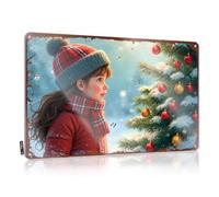 Funky Room Decor Essentials Cool Wall Decor | Child's Winter Wonder: A Festive Christmas Greeting Chic For Campsite Living Room(20X30CM)