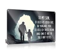 Funky Room Decor Office Funny Wall Signs - Exploring The Unknown Together: A Father And Son's Journey Nice Rustic Wall Hanging(20X30CM)