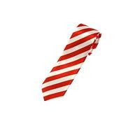Funky Skinny Ties In Striped Design Inc Pink, Red, Blue Plus More (Red & White)