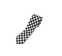 Funky Skinny Ties In Tartan Or Check Tie Design Colours include Red, Pink, Green Plus More (Check White & Black)