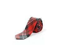Funky Skinny Ties In Tartan Or Check Tie Design Colours include Red, Pink, Green Plus More (Tartan Red)
