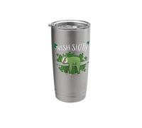Funky St Pattys Day Chill Out Irish Sloth Shamrocks Stainless Steel Insulated Tumbler