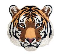 Funky Tiger Rug,Kids Bedroom Rugs for Boys Cool Animal Print Area Rug Decorative Carpet for Decorating Living Room,Kids Room,Jungle Themed Room,Playroom,Nursery(Non Slip Machine Washable,120x120cm)
