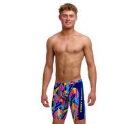 Funky Trunks Boys Fault Lines Swim Training Jammer - Blue - Waist Size 28