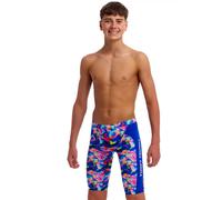 Funky Trunks Boys Wet Wave Swim Training Jammer - Blue/Multi - Waist Size 24